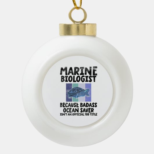 Mariene bioloog Mariene Biologie Keramische Bal Ornament (Voorkant)