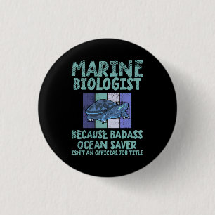 Mariene bioloog Mariene Biologie Ronde Button 3,2 Cm