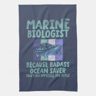 Mariene bioloog Mariene Biologie Theedoek