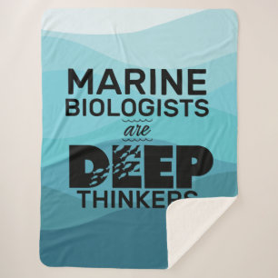 Mariene bioloog Typografie Sherpa Deken