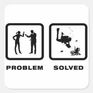 Mariene bioloog vierkante sticker