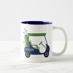 Mariene en Groene Golf - Aangepaste microscoop Tweekleurige Koffiemok