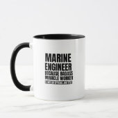 Mariene ingenieur, omdat de bootwerker... mok (Links)