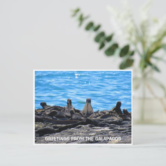 mariene leguaangroeten briefkaart (Staand voorkant)