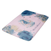 Mariene Leven | Moderne Waterverf zeepaardje Badmat (Gekanteld)