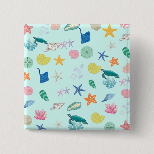 mariene magie vierkante button 5,1 cm (Voorkant)