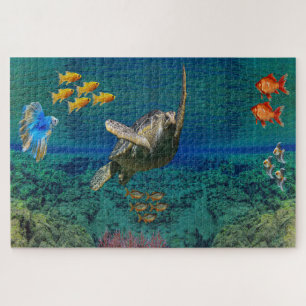 Mariene schildpad legpuzzel