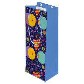 Mariene Theme Anchor Fish Starfish Seahorse Wijn Cadeautas (Achterkant Gekanteld)