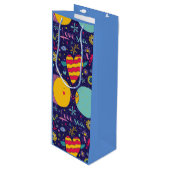 Mariene Theme Anchor Fish Starfish Seahorse Wijn Cadeautas (Voorkant Gekanteld)