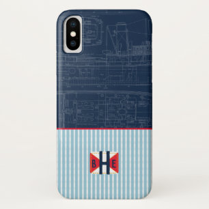 Mariene Vlag van de Nautische Maritieme Bot iPhone X Hoesje