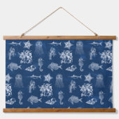 Mariene Waterverf Mariene Dieren Hangend Wandkleed (Voorkant)