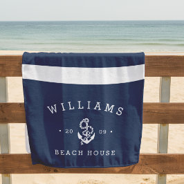 Mariene & Witte Stripe Persoonlijke strand House Strandlaken