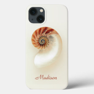 Mariene Zeeschelp Gepersonaliseerde Naam Minimalis iPhone 13 Hoesje