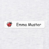 Marienkäfer - gelb rosa weiß - 96 schmale Kinder  Labels (Design 1)