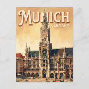 Marienplatz München Duitsland Briefkaart