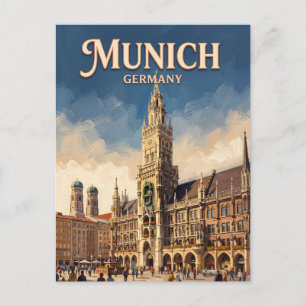 Marienplatz München Duitsland Briefkaart