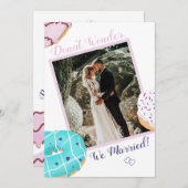 Mariés à croquer Faire-part de mariage 2-Photos (Devant / Derrière)