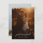 Mariés à peine - Invitation Annonce d'élopement - (Devant / Derrière)