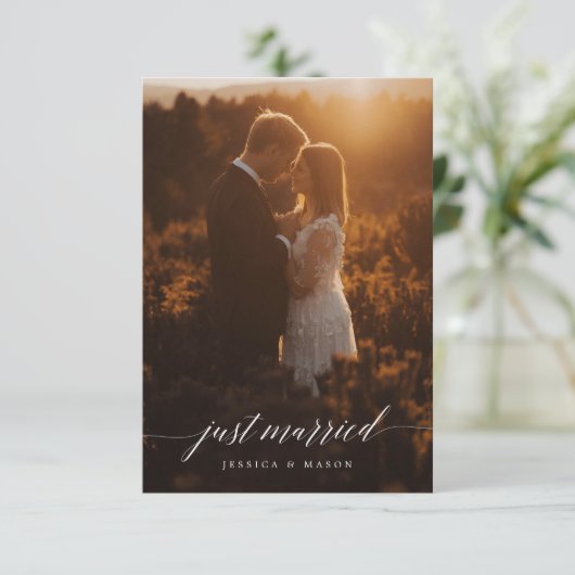 Mariés à peine - Invitation pour annoncer une fugu (Debout devant)