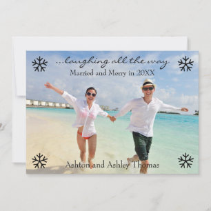 Mariés à tout rire - Carte de Noël