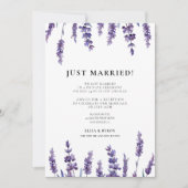 Mariés élégants Faire-part de mariage lavande (Devant)