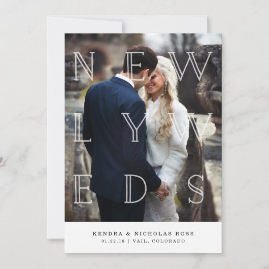 Mariés en blanc | FAIRE-PART MARIAGE (Devant)