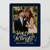 Mariés et Brillants CARTON MÉTALLISÉ Carte de Noël (Recto)