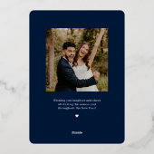 Mariés et Brillants CARTON MÉTALLISÉ Carte de Noël (Verso)