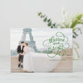 Mariés et Éclatants Carte de Fêtes de Nouveaux Mar (Debout devant)