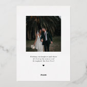 Mariés et Joyeux Foil Carte de Fêtes de Nouveaux M (Verso)