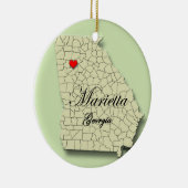 Marietta, la Géorgie. Carte, ornements de Noël (Droite)