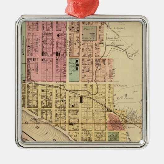 Marietta, Ohio Metalen Ornament (Voorkant)