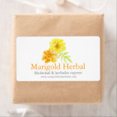 Marigold aquarelle art étiquette (En situation)