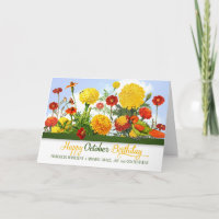 Marigold Birthday Garden voor oktober