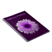 Marigold blanc et violet Carnet personnalisable (Côté Droit)