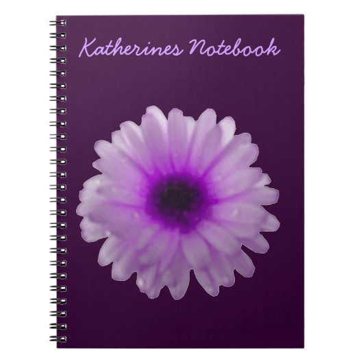 Marigold blanc et violet Carnet personnalisable (Devant)