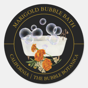 Marigold Bubble Bath-etiket Ronde Sticker