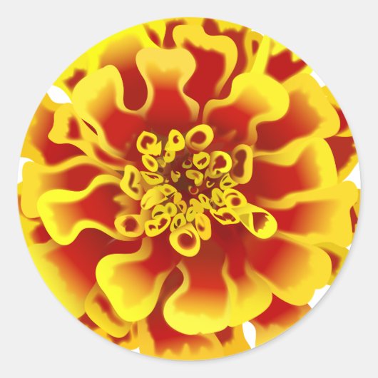 Marigold Flower Ronde Sticker (Voorkant)