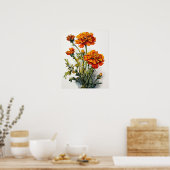 Marigold Flowers Art Imprimer Poster (Cuisine)