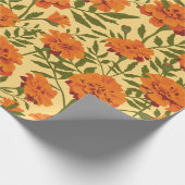 Marigold Flowers Patroon Cadeaupapier (Hoek)
