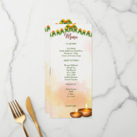 Marigold garlands met een hindoekoppel Tamil bruil