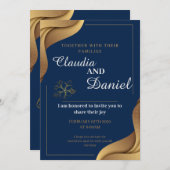 Marigold invite Indian en tant que carte Mariage h (Devant / Derrière)