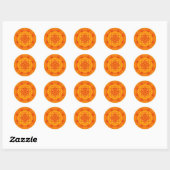 Marigold Mandala Ronde Sticker (Vel)