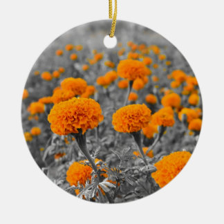 Marigold of Tagetes bloemen Keramisch Ornament