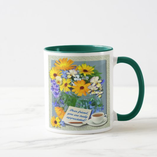 MARIGOLD POSY ~ Friendship Ringer mug (Droite)
