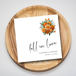 Marigold Romance: Aangepaste Herfst in liefde brui Servet
