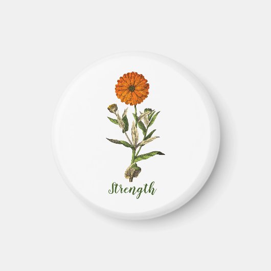 Marigold Sterkte Inspirerend Magneet (Voorkant)