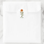 Marigold Sterkte Inspirerend Ronde Sticker (Tas)