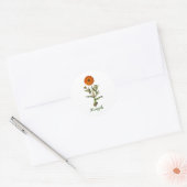 Marigold Sterkte Inspirerend Ronde Sticker (Envelop)