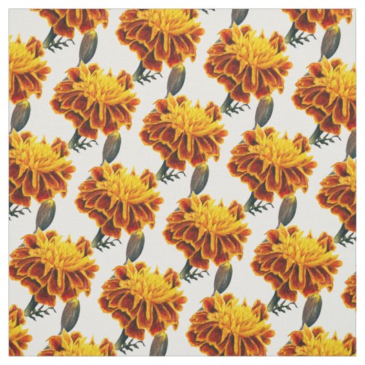 Marigold tissu d'aquarelle jaune doré (Échantillon)